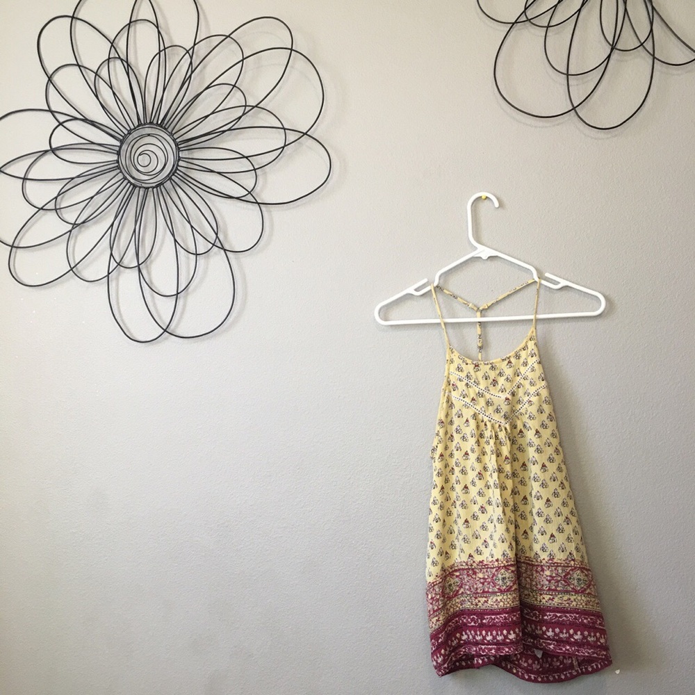 Yellow Printed Halter Top